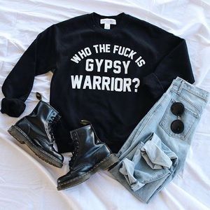 “Who the F is Gypsy Warrior” Crewneck Sweatshirt